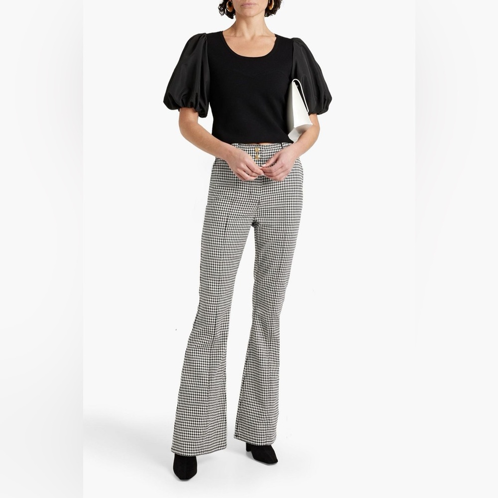 Derek Lam 10 Crosby Holland utility cotton-blend tweed flared pants size 6